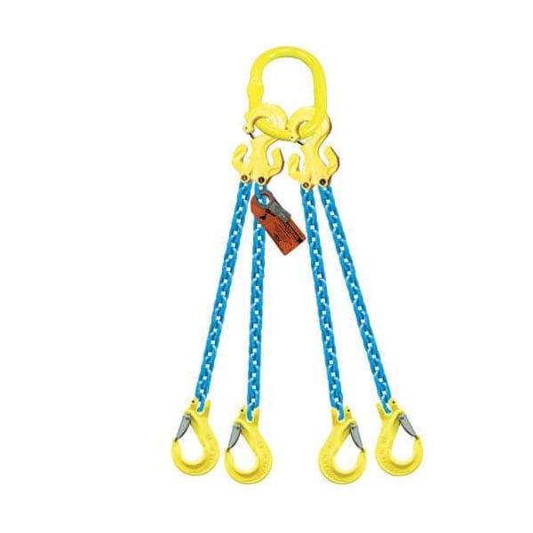 Grabiq Quad Leg 7/32 in Adjstbl Chain Slng TG4-EGKN, 20ft L, 8400lb WLL G-7/32-TG4-EGKN-20 - main